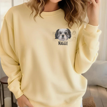 Load image into Gallery viewer, Custom Embroidered Pet Portrait Sweatshirt (Comfort Colors), Unisex
