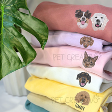 Load image into Gallery viewer, Custom Embroidered Pet Portrait Sweatshirt (Comfort Colors), Unisex
