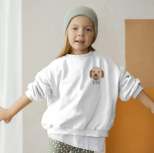 Load image into Gallery viewer, Custom EMBROIDERED Pet Sweatshirt for Kids
