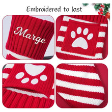 Load image into Gallery viewer, Custom EMBROIDERED Christmas Stockings, Custom Stocking for Dog, Personalized Dog Christmas Paw Stocking with Name, Dog Mom Christmas Gift
