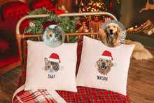 Load image into Gallery viewer, EMBROIDERED Custom Pet Pillow Case for Christmas, Dog Christmas Gift, Personalized Pet Memorial Gift, Dog Mom Gift, Pet Christmas Gifts
