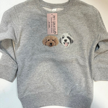 Load image into Gallery viewer, Custom EMBROIDERED Pet Sweatshirt for Kids
