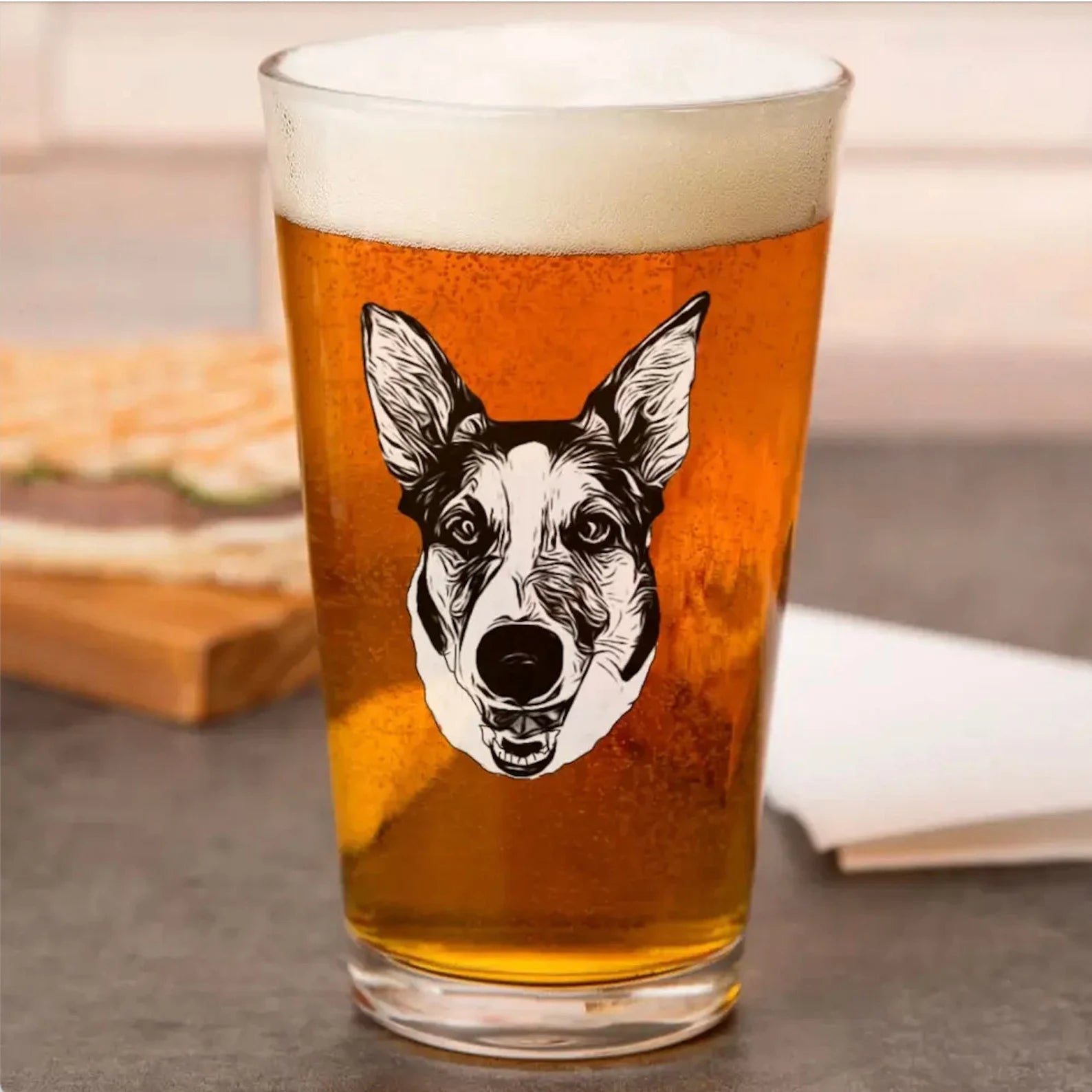Custom Pet Beer Can Glass